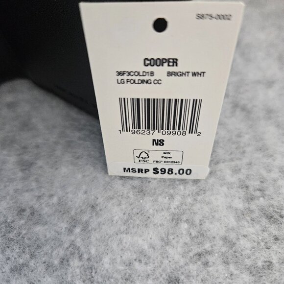 Michael Kors Cooper Bright White Folding Bifold Wallet (NWT) - Picture 3 of 4